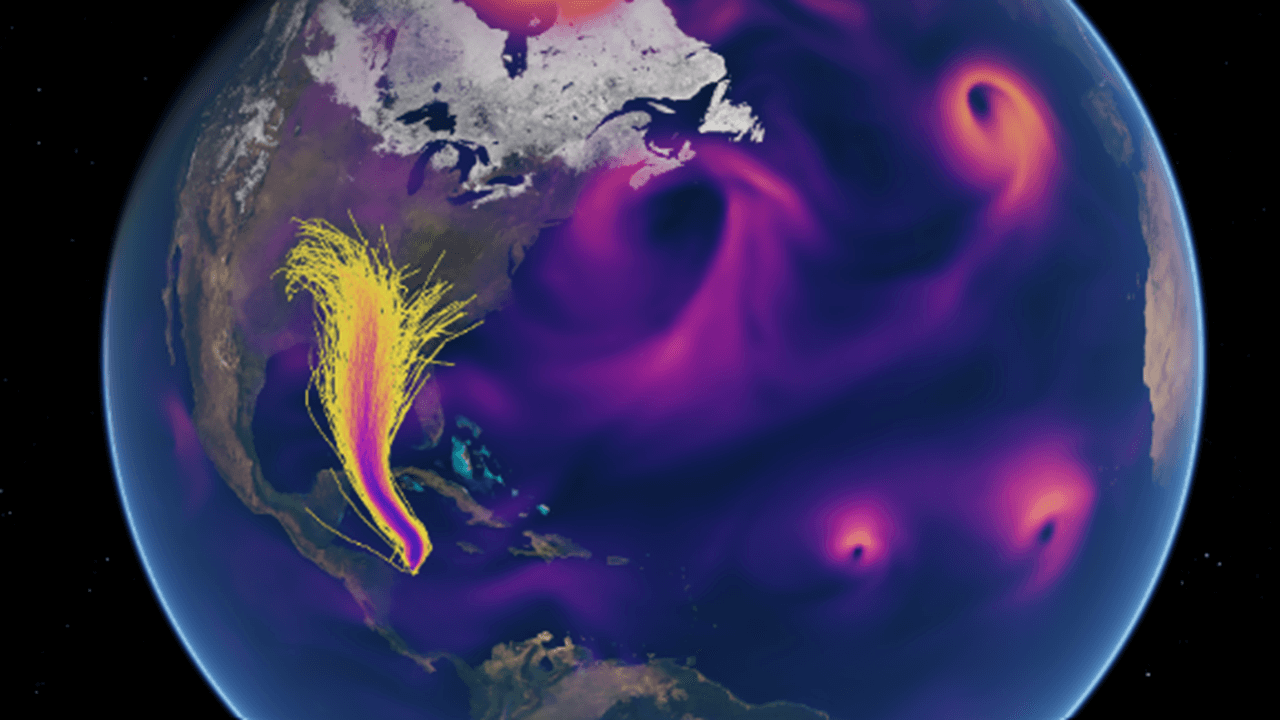 Visualization of Ensemble Forecast of Hurricane Helene
