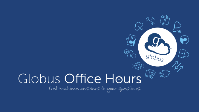 graphic of Globus Office Hours banner